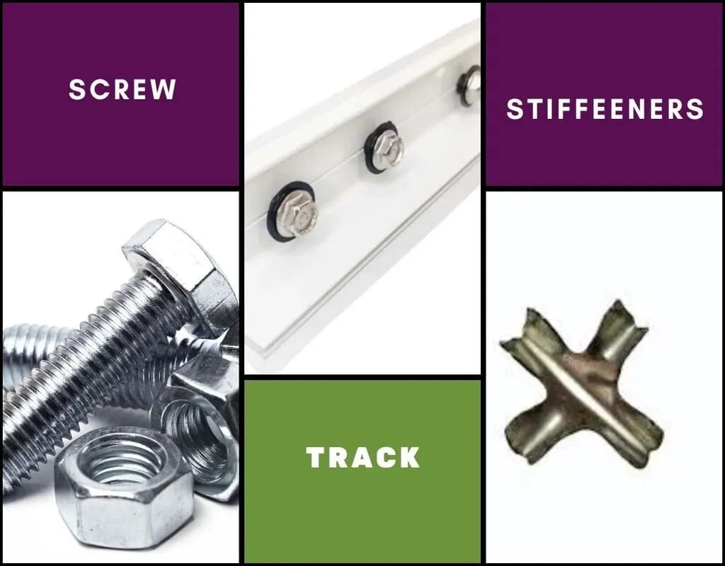 Tensioning Screws & Stiffeners for Tracks