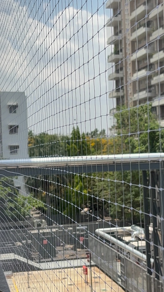Balcony Safety Net — Daytime City View